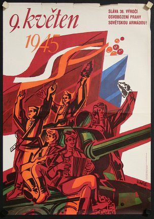 a poster of a military parade