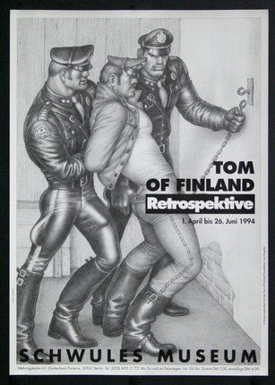 a poster of men in leather