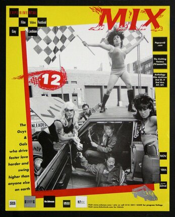 a magazine cover with people on top of a car