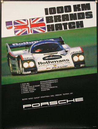 a poster of a race car