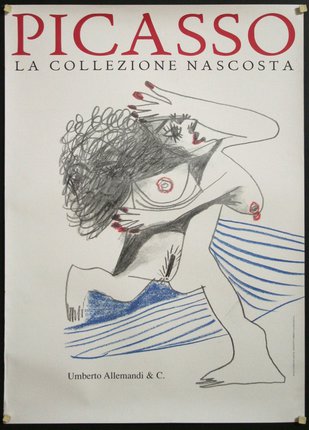 a poster with a drawing of two women