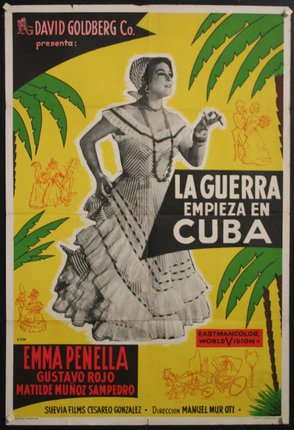 a poster of a woman in a dress