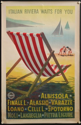 a poster of a beach chair
