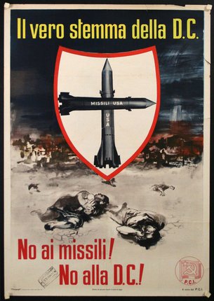 a poster of a missile