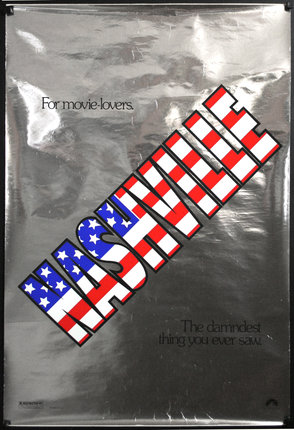 a silver bag with red white and blue text
