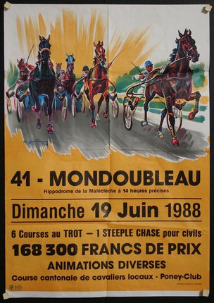 a poster of horses and riders