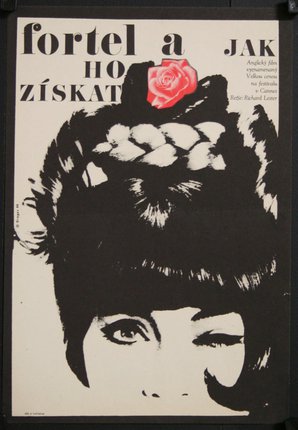 a poster of a woman with a rose on her head