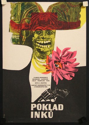 a poster of a man with a flower