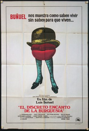 a movie poster of legs and hat