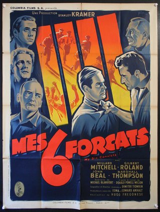 a movie poster of men in a jail