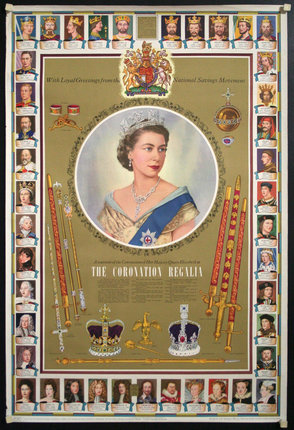 a poster of the coronation of queen elizabeth ii