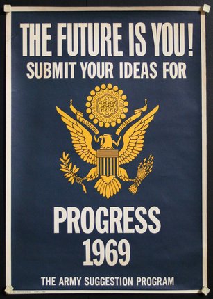 a poster with a symbol and text