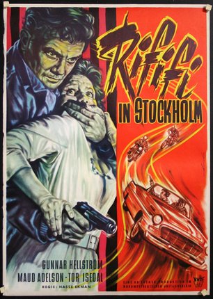 a movie poster of a man holding a gun and a woman holding a car