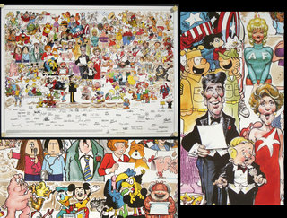 a collage of cartoon characters
