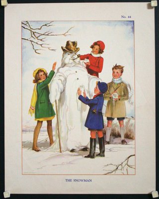 a group of children standing in the snow