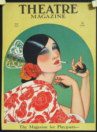 a magazine cover with a woman smoking a cigarette