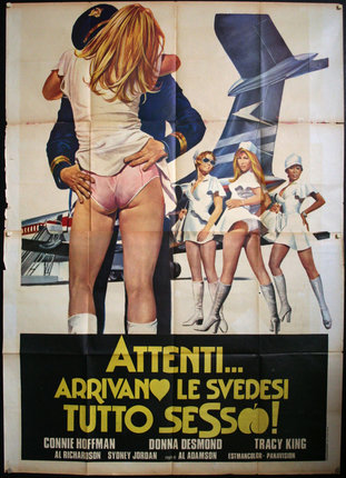 a poster of a man and women