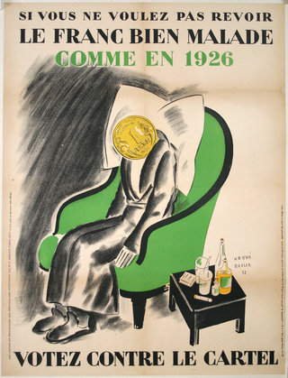 a poster with a person sleeping in a chair
