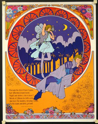 a poster of a fairy and a woman