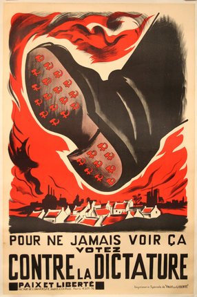 a poster of a man with a shoe
