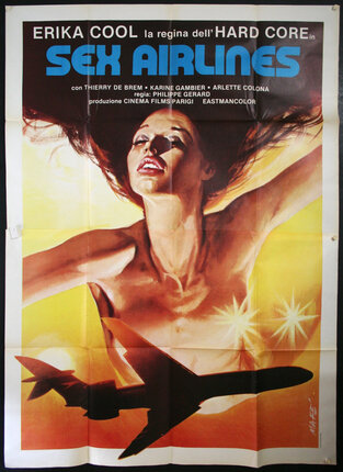 a poster of a woman flying through the air