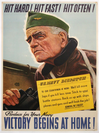 a poster of a man in a green hat
