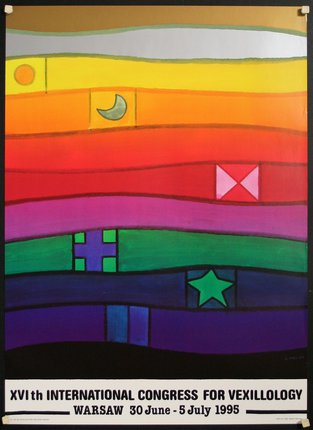 a colorful painting of a rainbow