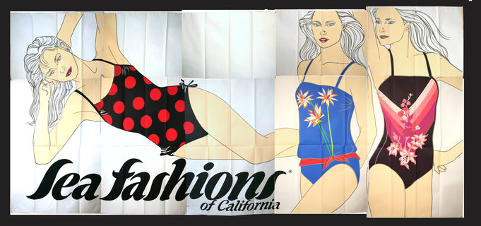 a poster of a woman in swimsuit