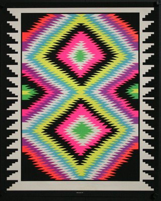a colorful pattern on a black background