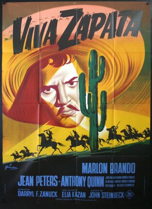 a poster of a man with a cactus