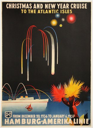 a poster of fireworks and fireworks