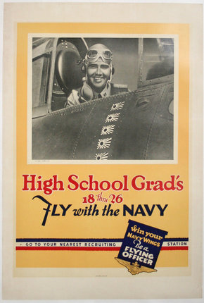 a poster of a man in a plane