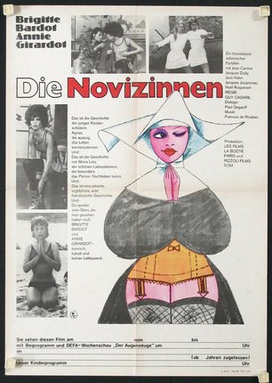 a poster of a woman in a nun garment