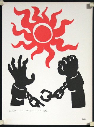 a poster with hands chained to chains