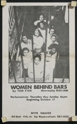 a poster for women behind bars