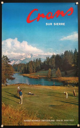 a poster of a golf course