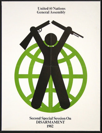 a poster with a person holding guns