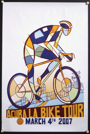 a poster of a cyclist