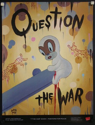 a poster with a cartoon animal on a branch