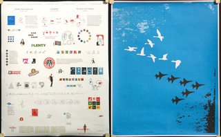 a poster with birds and birds flying