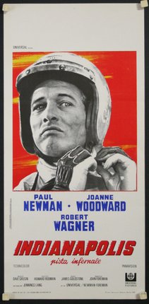 a poster of a man wearing a helmet