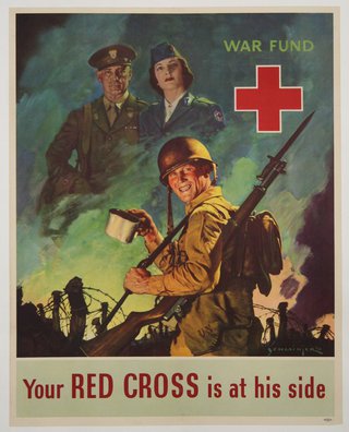 a poster of a soldier holding a rifle