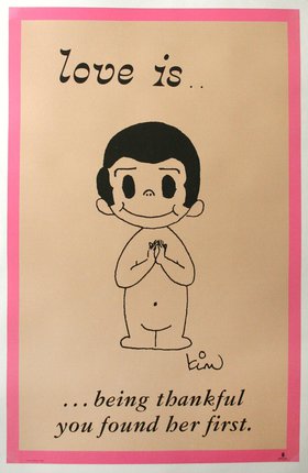 a poster with a cartoon of a baby