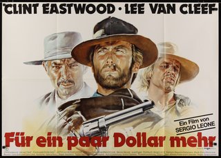 a movie poster of men with hats and a gun