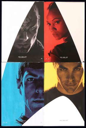 a group of posters with different colors of faces