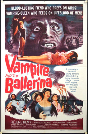 a movie poster of a vampire and the ballerina