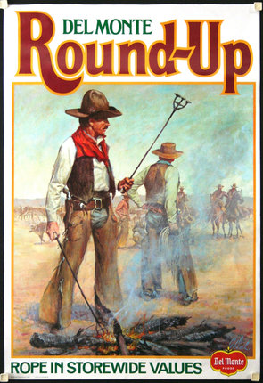 a poster of a cowboy with a stick