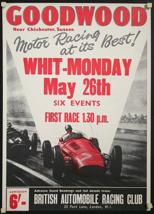 a poster of a race car