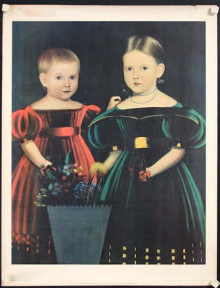 a painting of two children