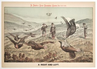 a group of men hunting birds
